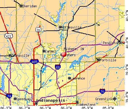 Fishers, IN map
