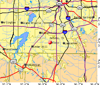 DeSoto, TX map