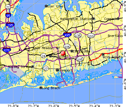 East Meadow, NY map