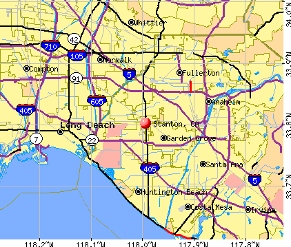 Stanton, CA map