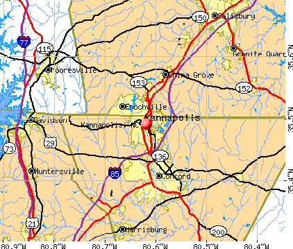 Kannapolis, NC map