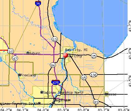 Bay City, MI map