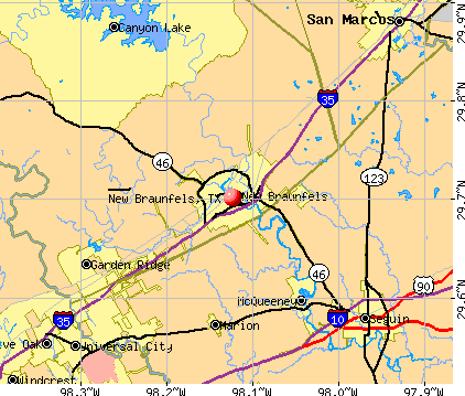 New Braunfels, TX map