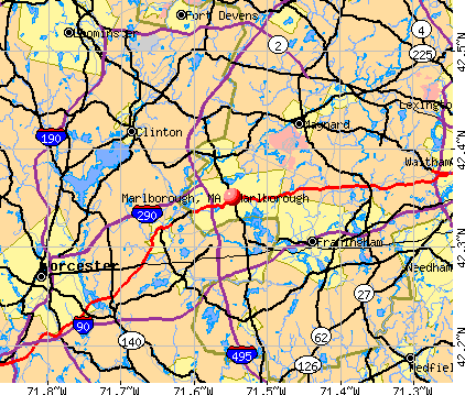 Marlborough, MA map