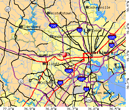 Woodlawn, MD map