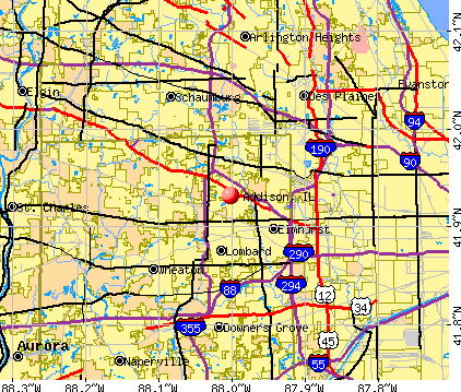 Addison, IL map