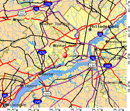 Colwyn, PA map
