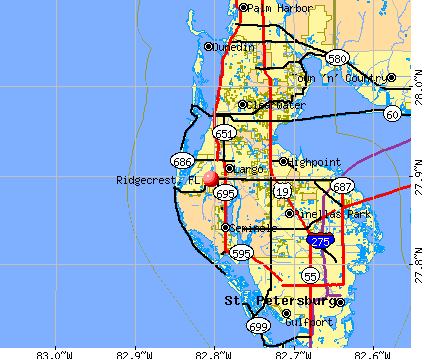 Ridgecrest, FL map