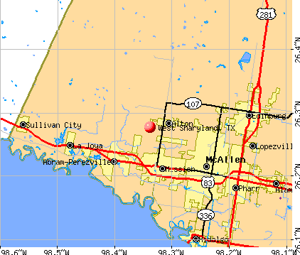West Sharyland, TX map