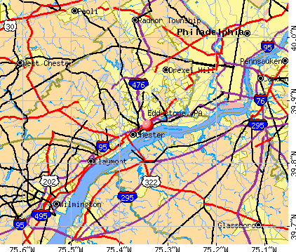 Eddystone, PA map