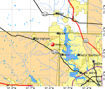 Reno, TX map