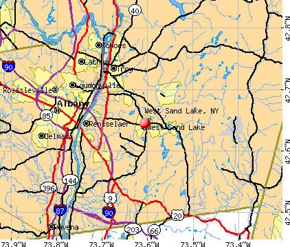 West Sand Lake, NY map