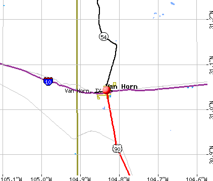 Van Horn, TX map