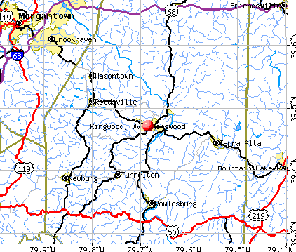 Kingwood, WV map