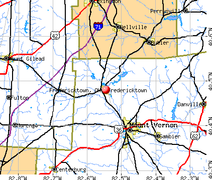 Fredericktown, OH map