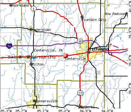 Centerville, IN map