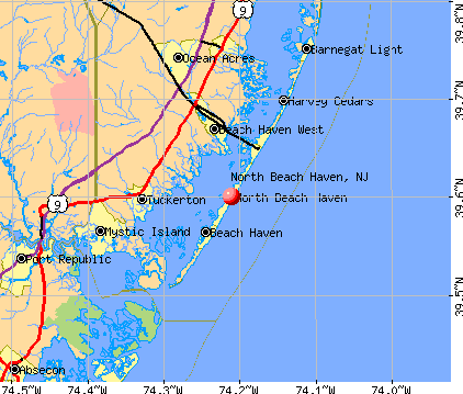 North Beach Haven, NJ map