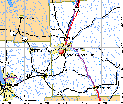 Munsons Corners, NY map