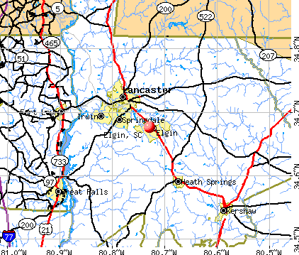 Elgin, SC map