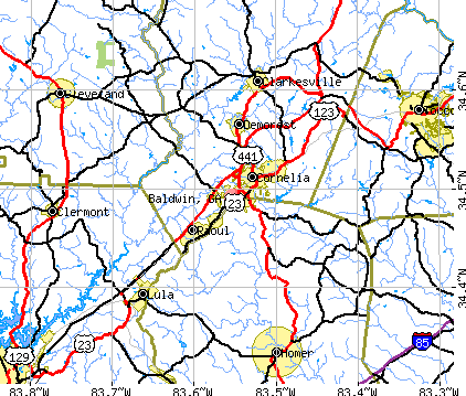 Baldwin, GA map