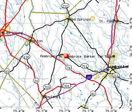 Pembroke, NC map