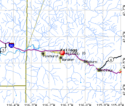 Kellogg, ID map