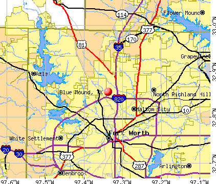 Blue Mound, TX map