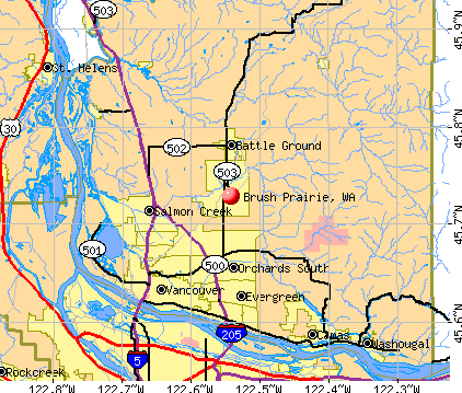 Brush Prairie, WA map