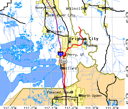 Perry, UT map