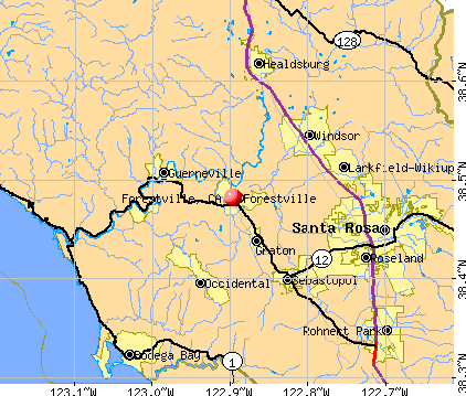 Forestville, CA map