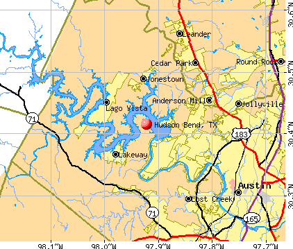 Hudson Bend, TX map