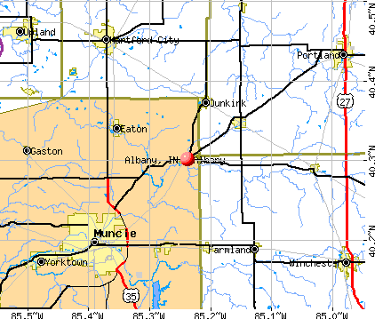 Albany, IN map