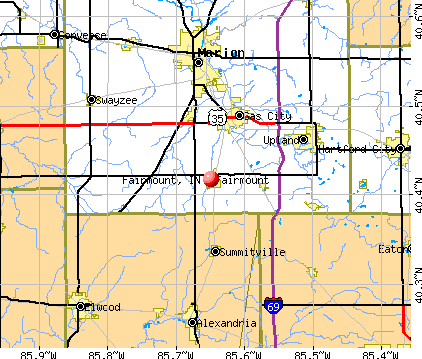 Fairmount, IN map