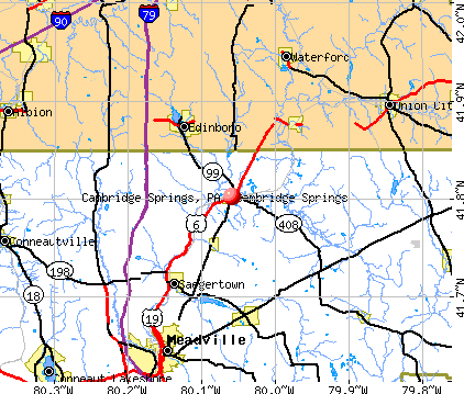 Cambridge Springs, PA map