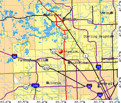 Franklin, MI map