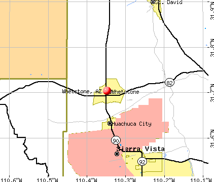 Whetstone, AZ map