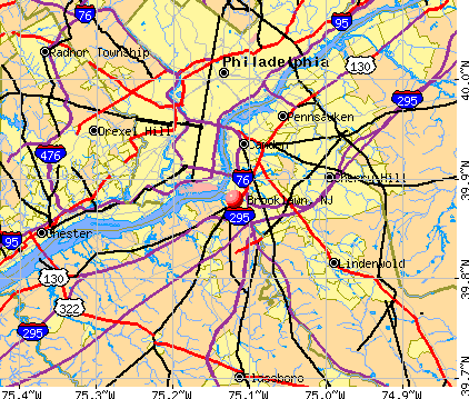 Brooklawn, NJ map