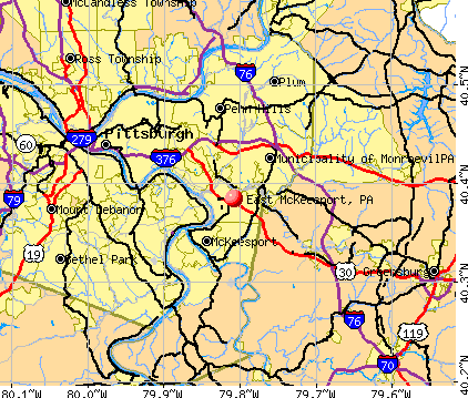 East McKeesport, PA map