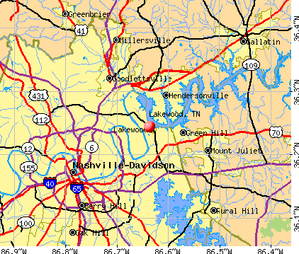 Lakewood, TN map