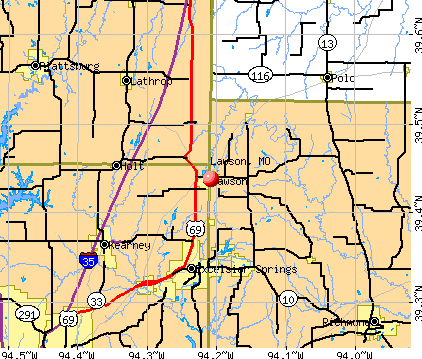 Lawson, MO map