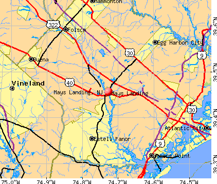 Mays Landing, NJ map