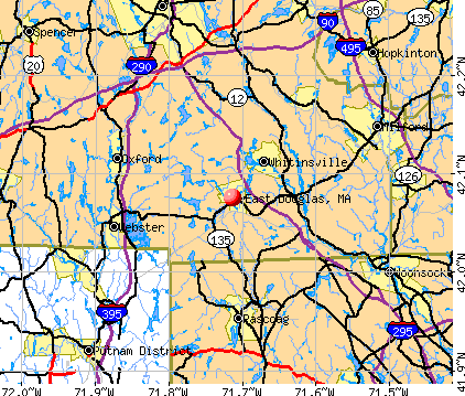 East Douglas, MA map