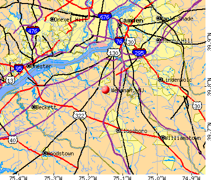 Wenonah, NJ map