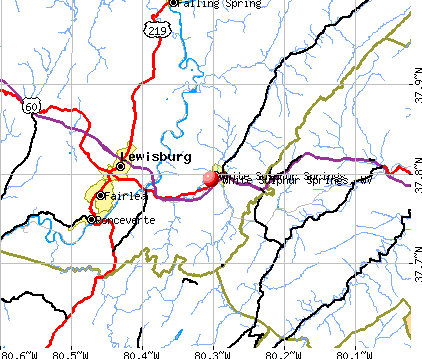 White Sulphur Springs, WV map