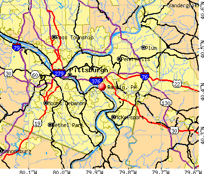 Rankin, PA map