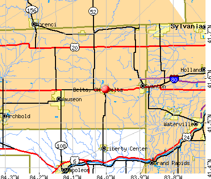 Delta, OH map