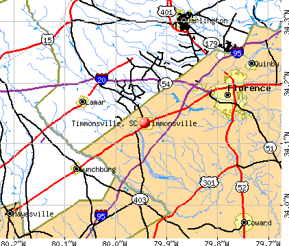 Timmonsville, SC map