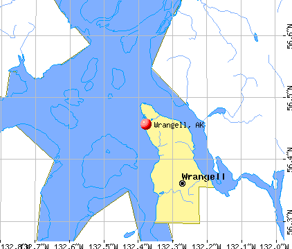 Wrangell, AK map