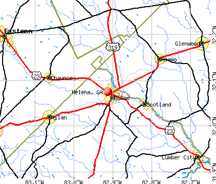 Helena, GA map