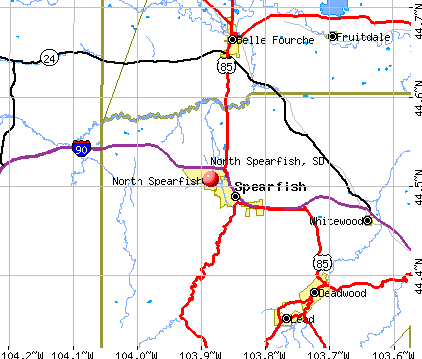 North Spearfish, SD map